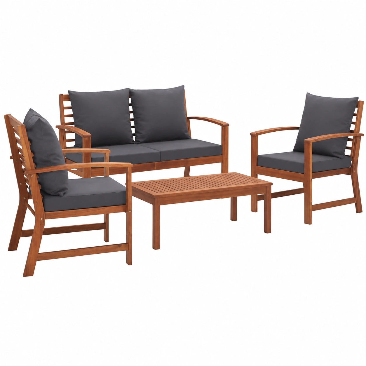 Salon de jardin, 4 pièces, pour la terrasse ou le jardin