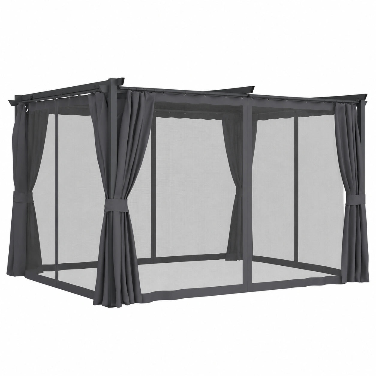 Structure d’ombrage, coloris gris, pour la terrasse ou le jardin