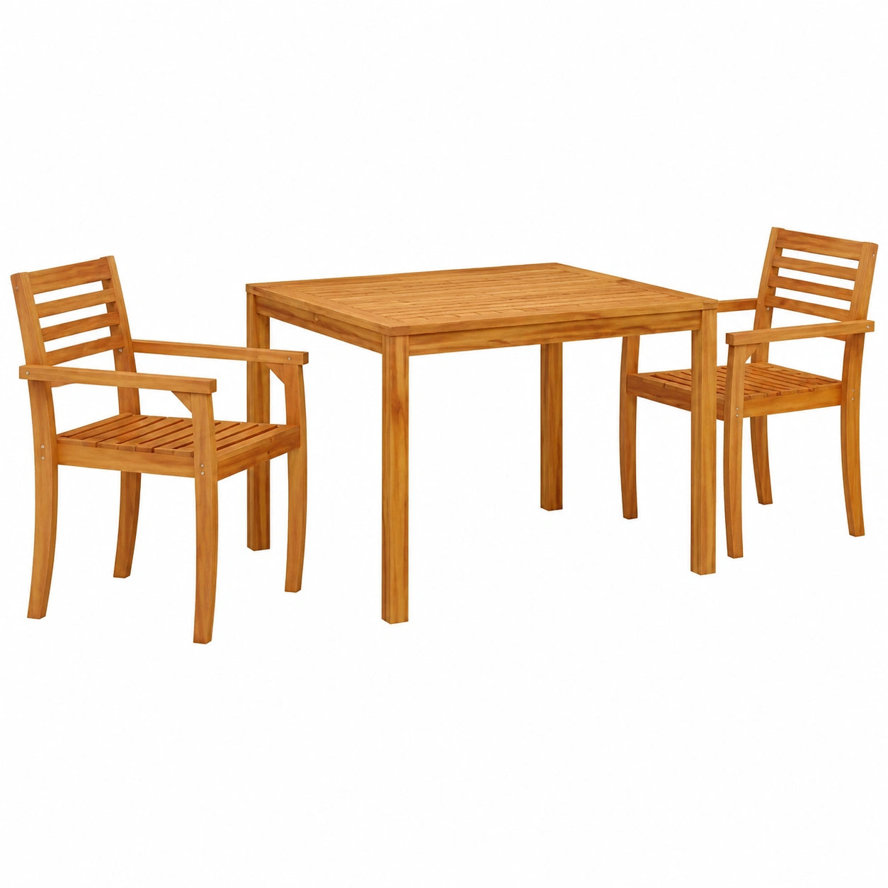 Salon de jardin, coloris marron, 3 pièces, pour la terrasse ou le jardin