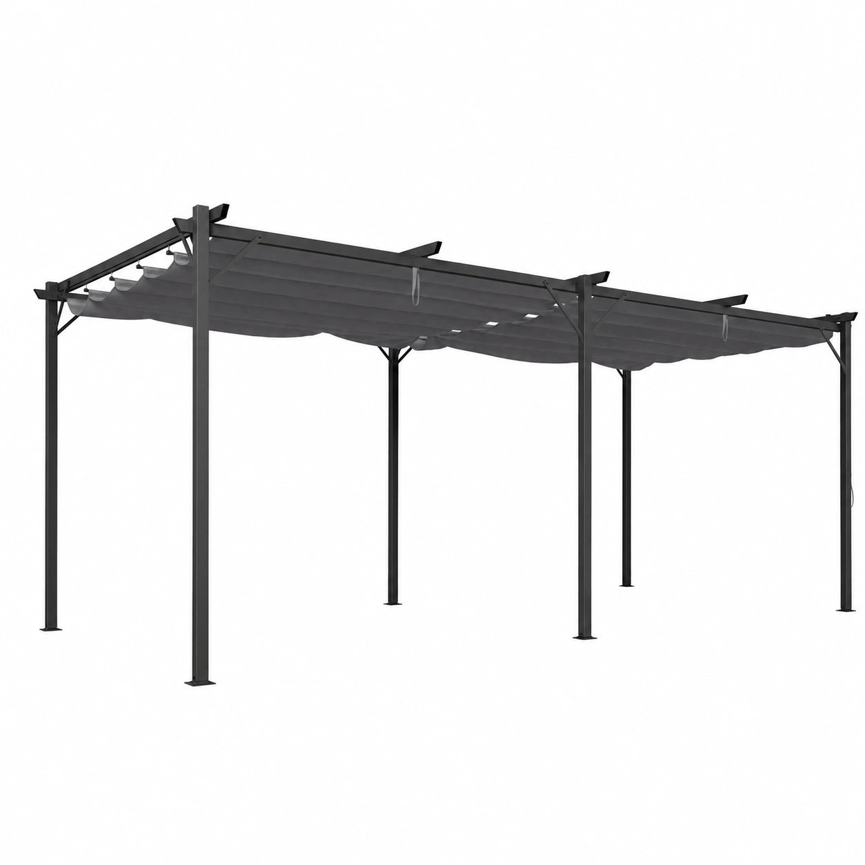 Structure d’ombrage, coloris gris et anthracite, pour la terrasse ou le jardin