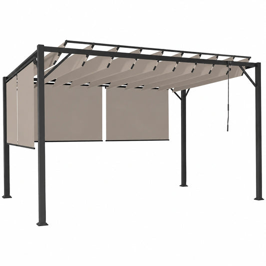 Structure d’ombrage, coloris taupe, pour la terrasse ou le jardin