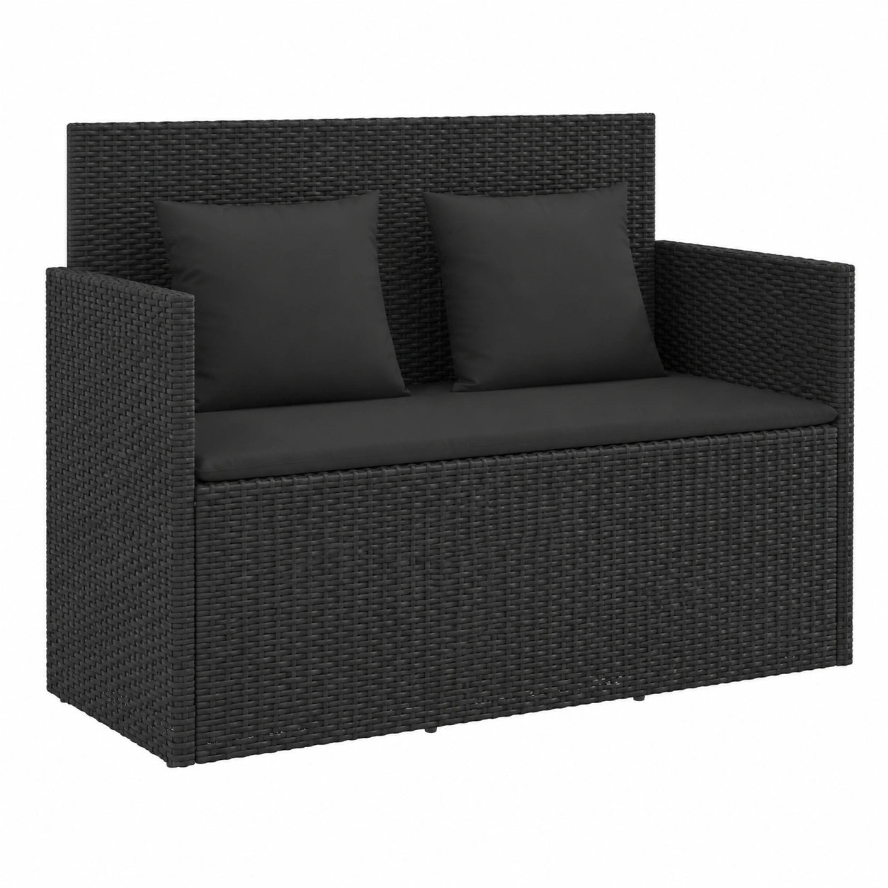 Chaise, en résine tressée, coloris noir, pour la salle à manger ou la cuisine