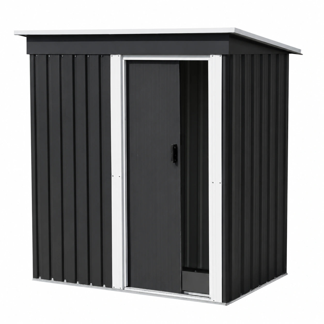 Abri de jardin, en acier, coloris gris, pour le jardin