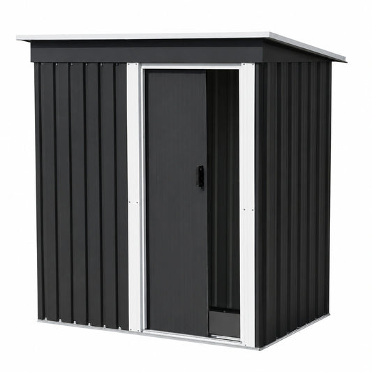 Abri de jardin, en acier, coloris gris, pour le jardin