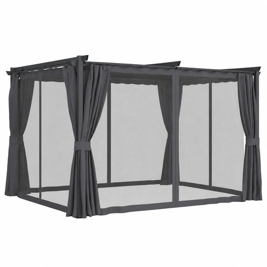Structure d’ombrage, coloris gris, pour la terrasse ou le jardin